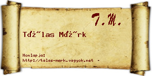 Tálas Márk névjegykártya
