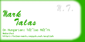 mark talas business card